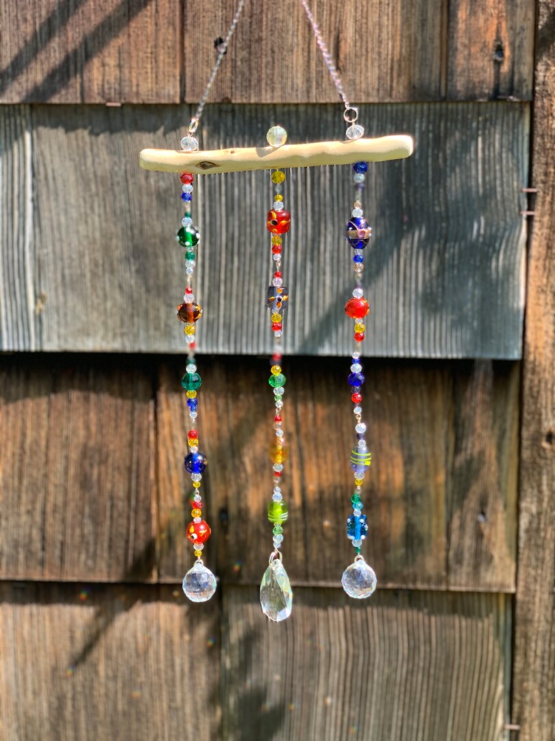 Storage Lampworking Colorful Lampwork Glass And Driftwood